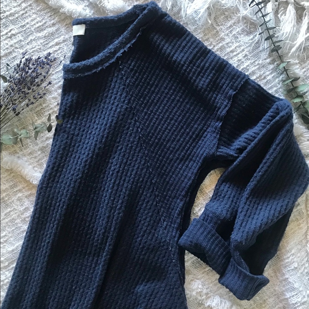 Anthropologie Waffle Weave Sweater